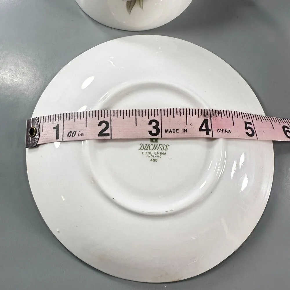 Duchess Wood Saucer Anemone Vintage Bone China Purple Floral England 405